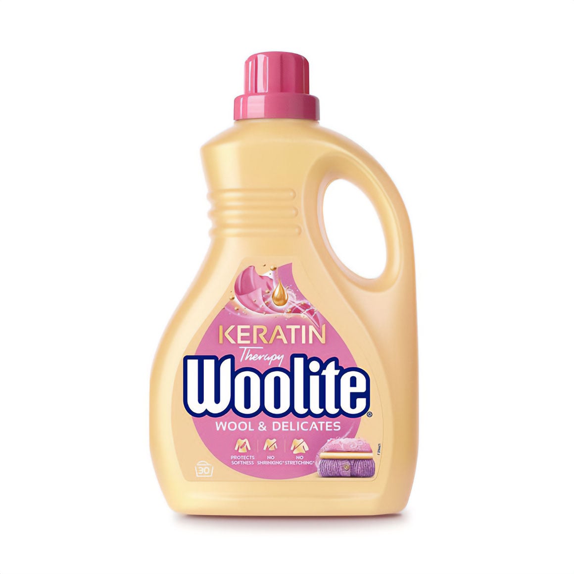 Рідкий засіб для прання Woolite Keratin Therapy Wool &amp; Delicates для вовни та делікатних тканин, з кератином, 30 циклів прання, 1.8 л